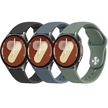 Amzpas Bands for Samsung Galaxy Watch 7, 6, 5, 4 - 40mm, 44mm, FE Bands - 20mm Soft Silicone Sport Replacement Straps for Women & Men