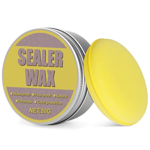 Soapstone Wax, Soapstone Sealer Made with Carnauba & Beeswax and Natural Oils, Revitalizes Stone Surfaces, Helps Preserve & Protect Marble, Artificial Stone, Quartz Stone, Ceramic Tile, Granite, 80g