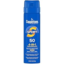 Coppertone SPORT Continuous Sunscreen Spray Broad Spectrum SPF 50 (1.6 Ounce, Travel Size) (Packaging may vary)