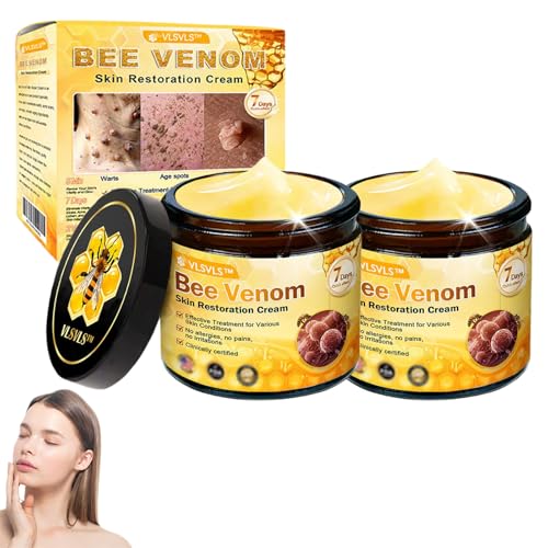 VLSVLS Bee Venom skin Restoration Cream,Bee Venom Skin Treatment Cream,Effectively Reducing Blemishes,Deeply Cleanses and Moisturizes the Skin 2PCS