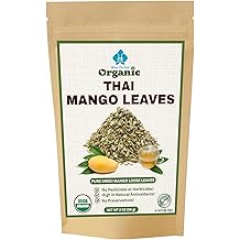 Organic Mango Leaves for Tea Premium Hand-Picked Young Green Leaves Eco-Farmed Small Batch Pure Dried Fruit Tree Leaves Vegan & Non-GMO (2 OZ)